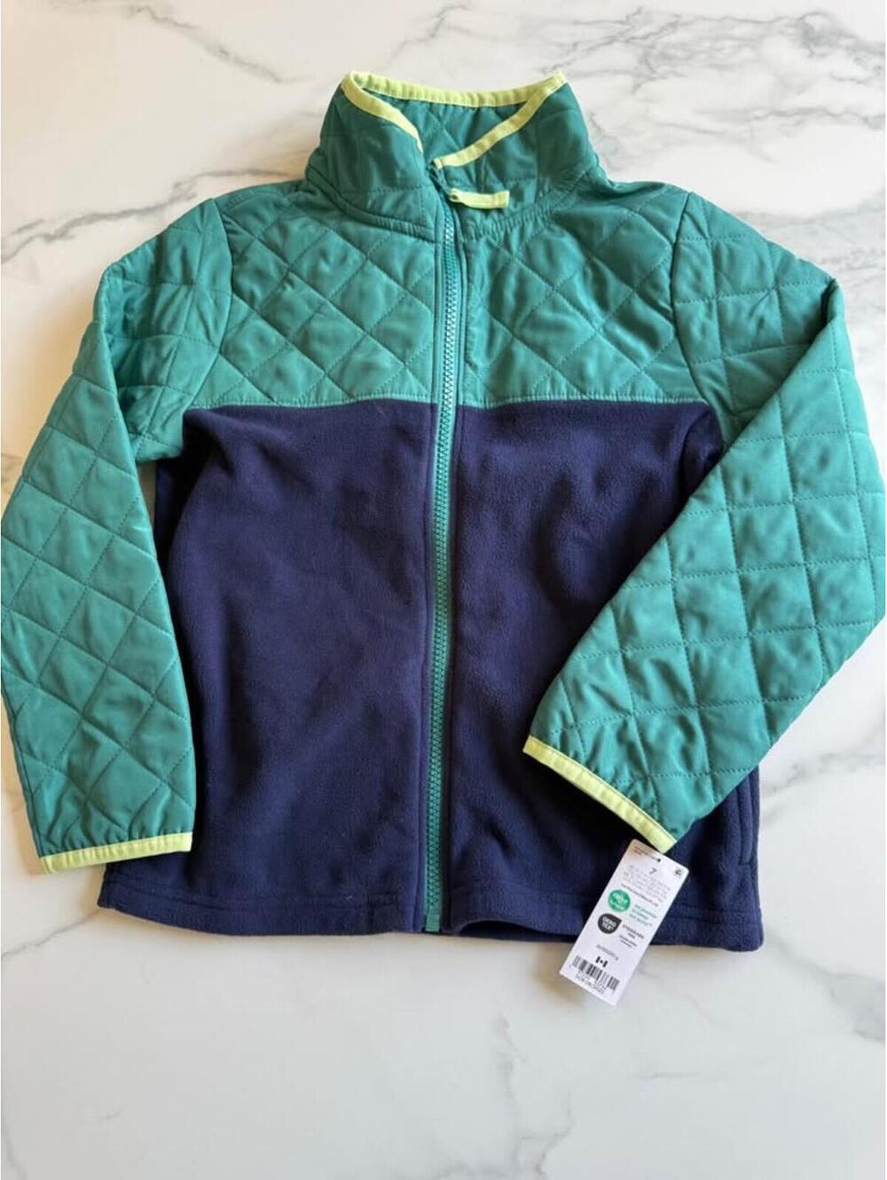 Carters OshKosh Kids Quilted Fleece Jacket Size 7 New With Tags